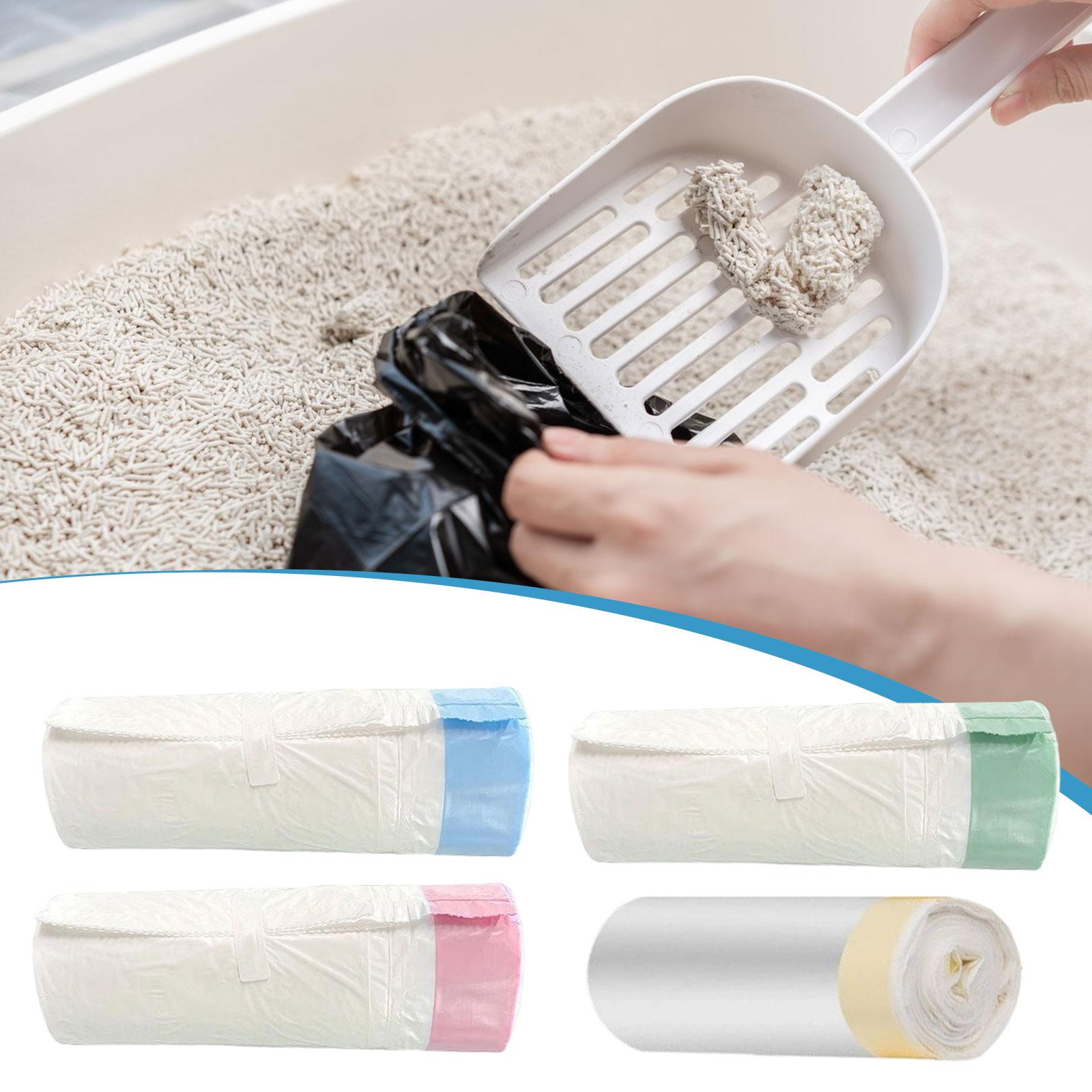 Automatic Litter Box Waste Bag Liner - 15Pcs Cat Litter Box Liners for
