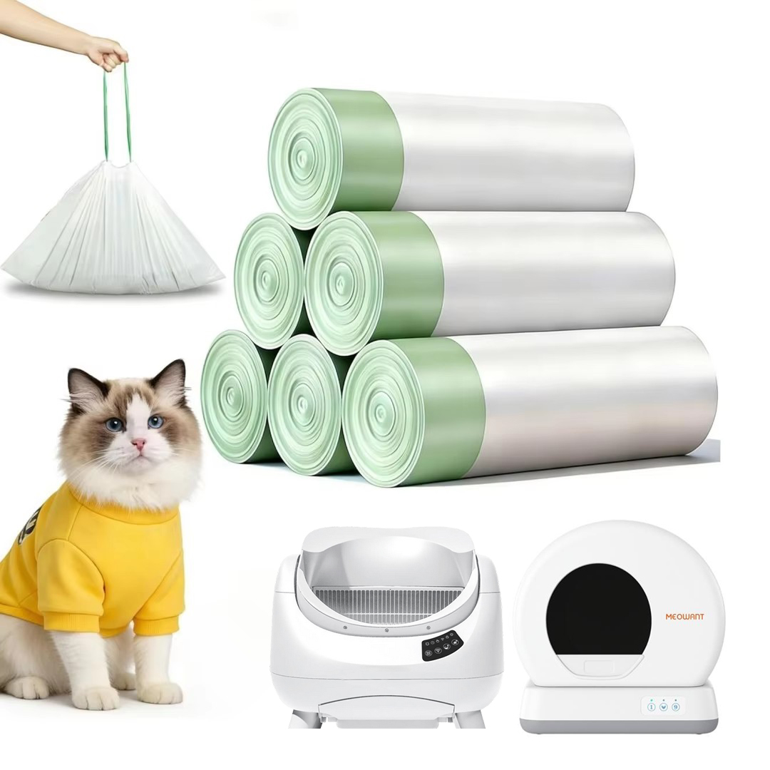 Automatic Litter Box Waste Bag Liner - Drawstring Cat Litter Box Liners on