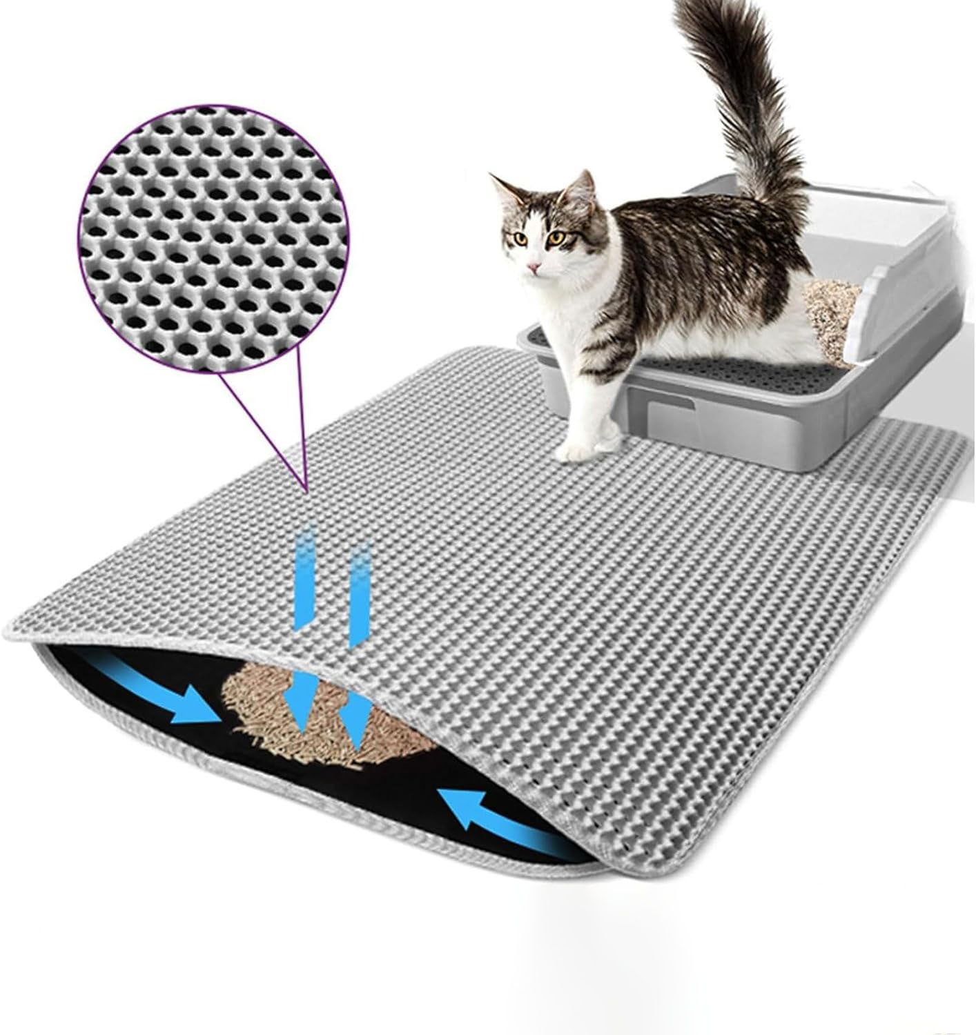 Cat Litter Mat Double Layer Waterproof - Pet Cat Litter Mat Waterproof Double