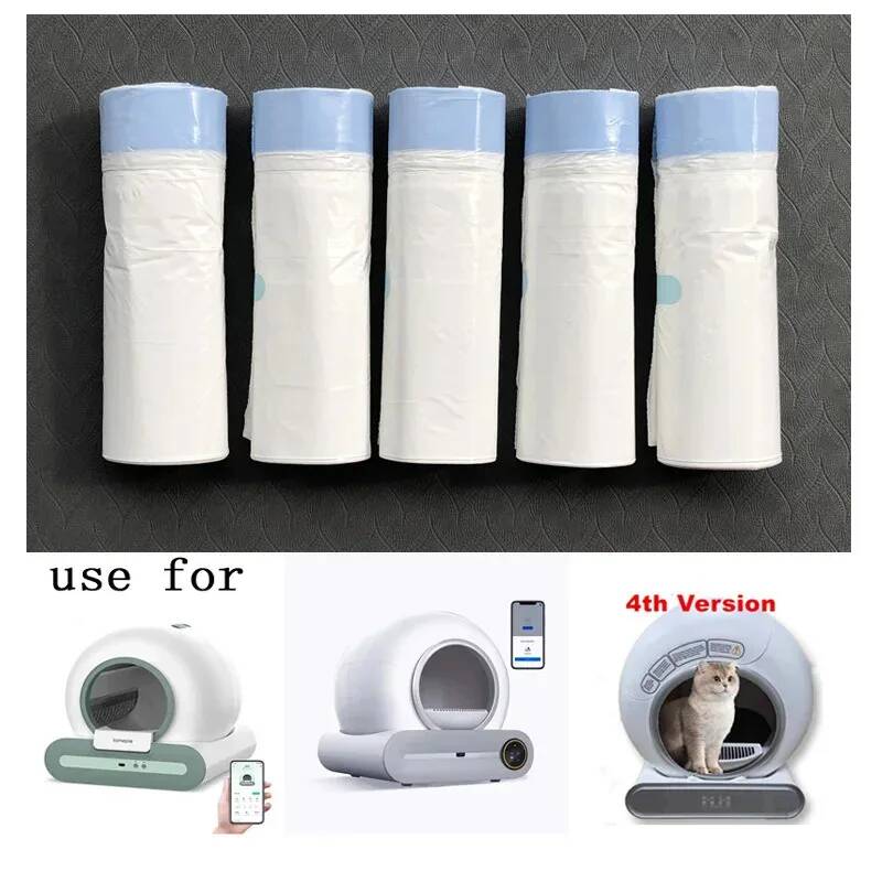 Automatic Litter Box Waste Bag Liner - 90 Count Extra Thick Cat Litter