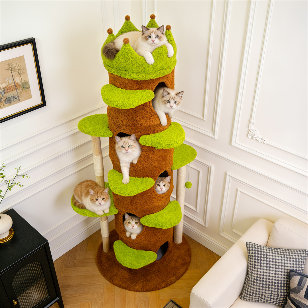 Cat Scratching Post Sisal Tree Tower - Indoor Cat Tree Activity Center Tower