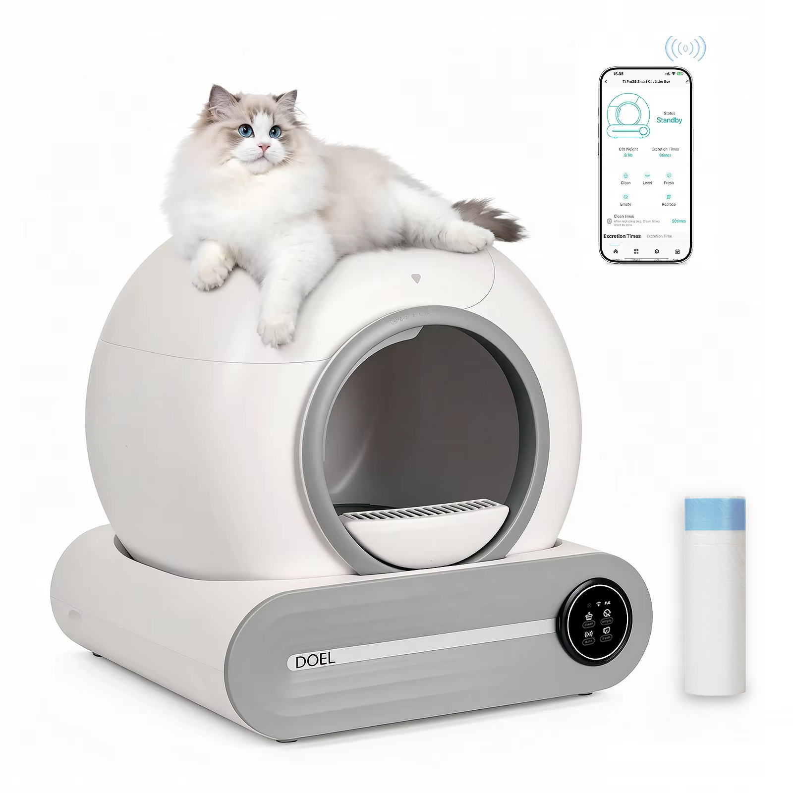 Smart Cat Litter Box Wifi App Control - DOEL 2026 Upgrade Automatic Smart Litter