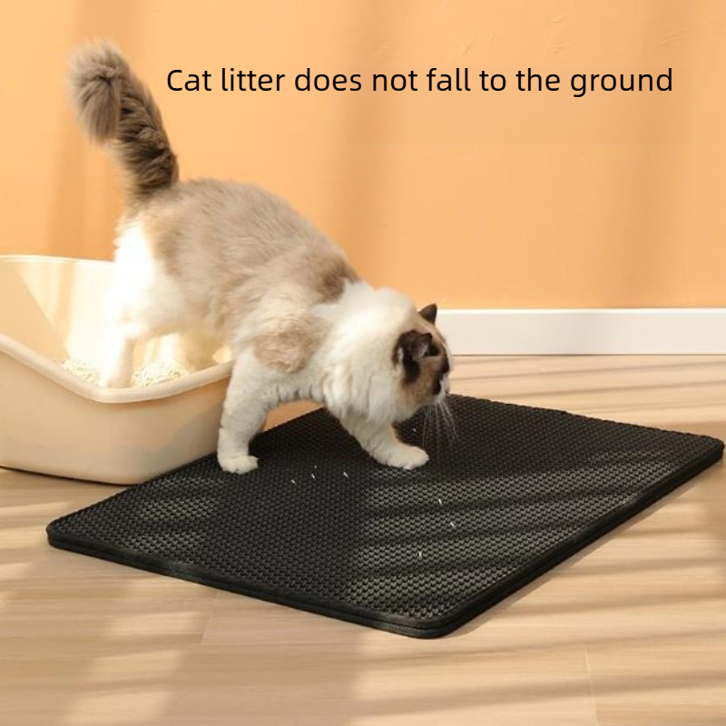 Cat Litter Mat Double Layer Waterproof - Waterproof And Non-Slip Washable Double-Layer Cat