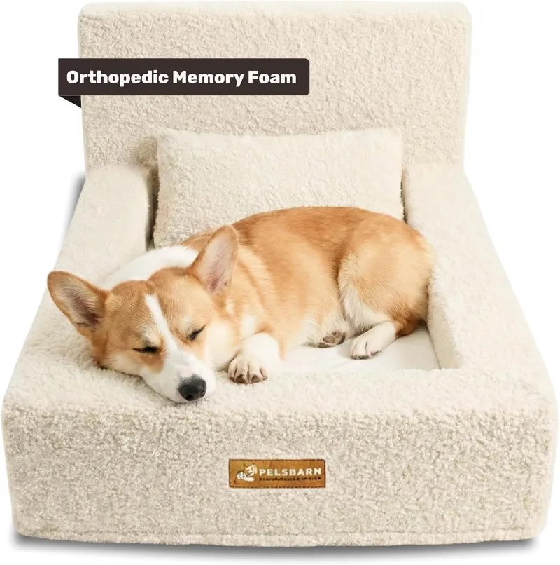 Orthopedic Memory Foam Dog Bed Washable - Pelsbarn Real Orthopedic Dog Bed, High-Density