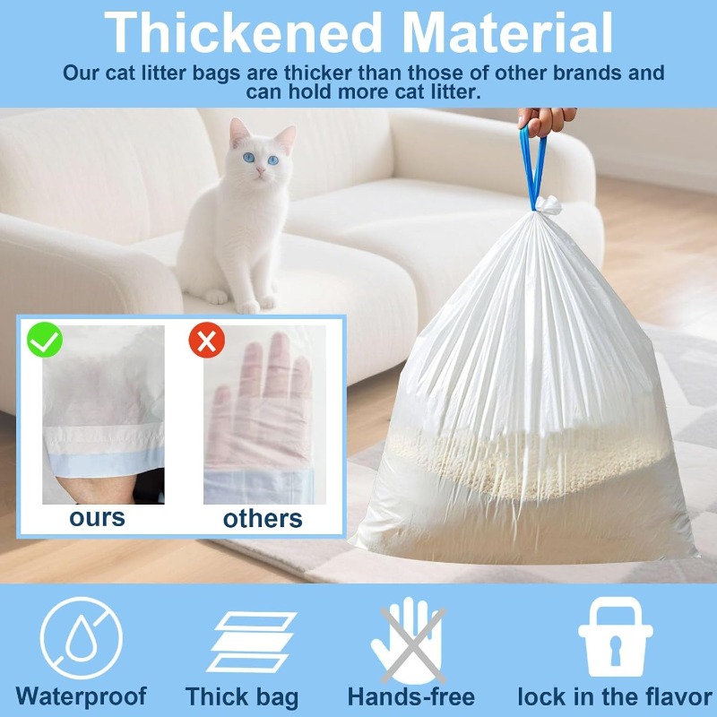 Automatic Litter Box Waste Bag Liner - Cat Litter Bags for Automatic Cat