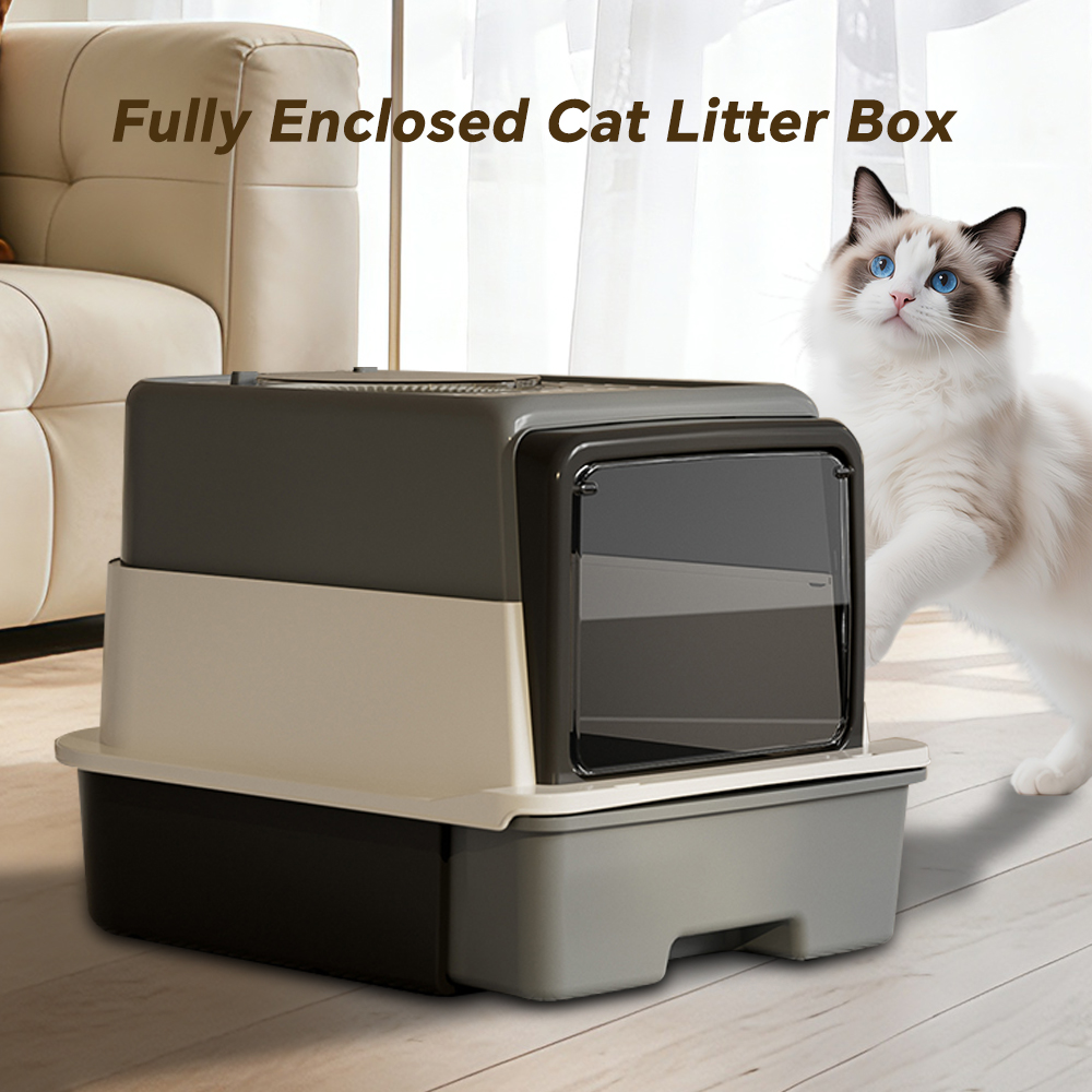 Self Cleaning Cat Litter Box Automatic - Draw-Out Three-Piece Pet Cat Litter Box