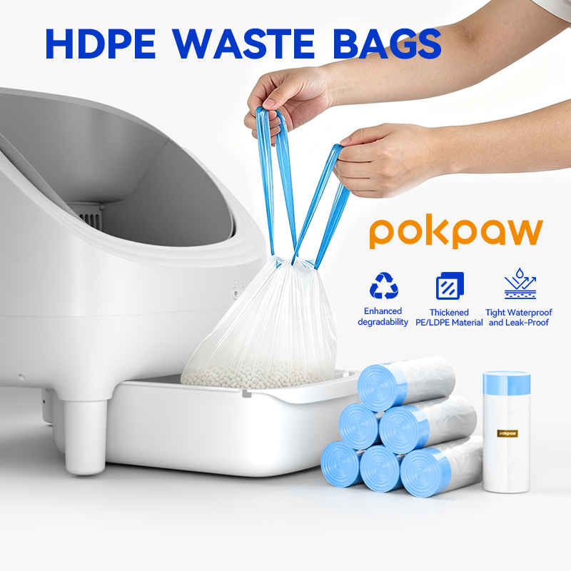 Automatic Litter Box Waste Bag Liner - 20/60/150pcs Pokpaw EPI Oxo-biodegradable Poop Bags
