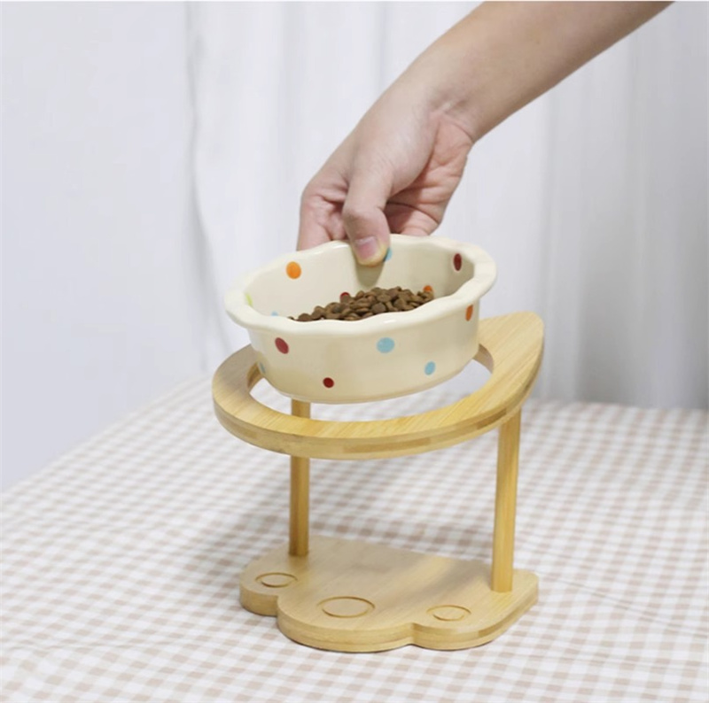 Cute Elevated Tilt Cat Bowl wi - Elevated Ceramic Cat Bowls Tilted Food 评论和价格