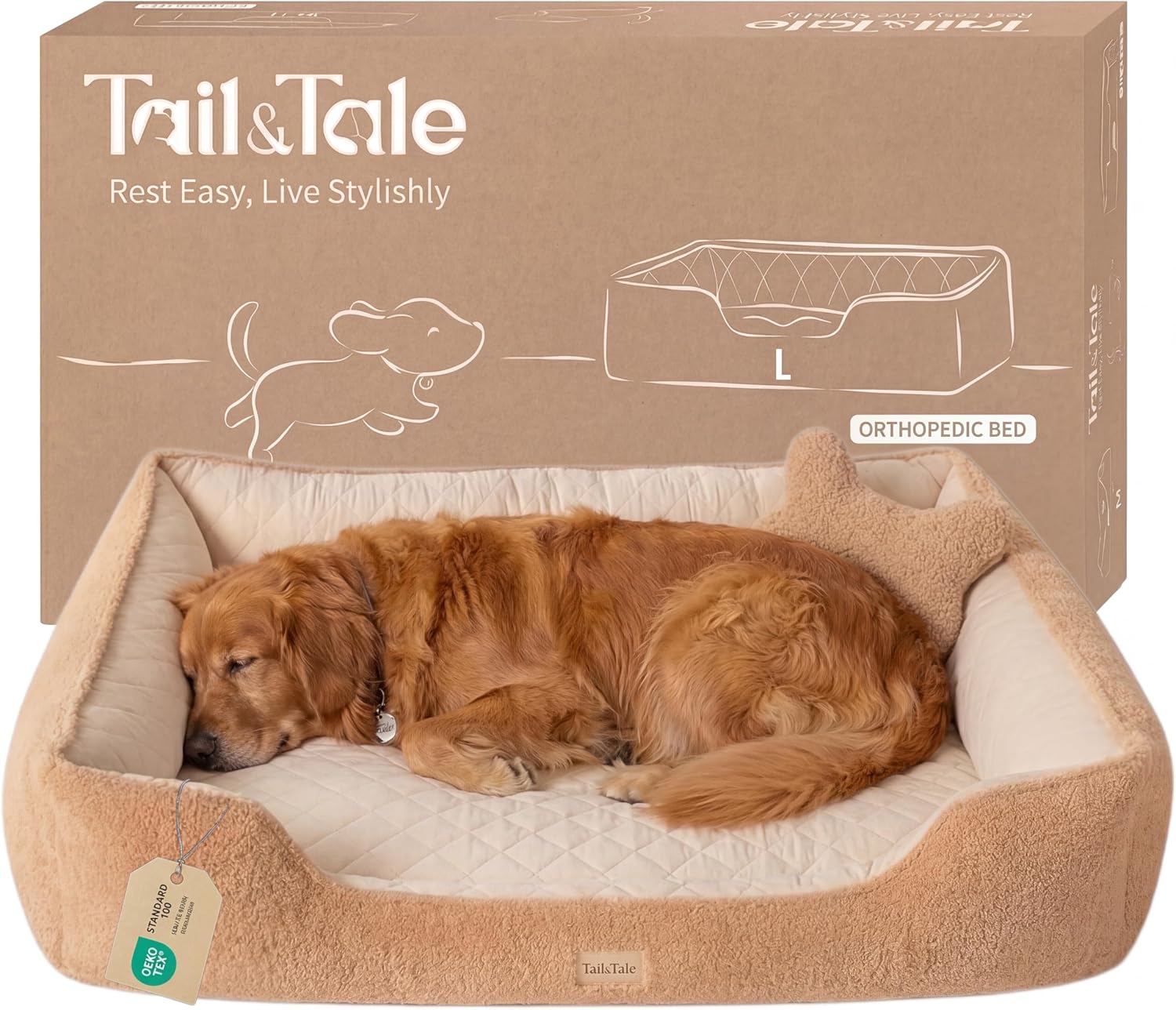 Cooling Orthopedic Dog Bed for - Orthopedic Memory Foam Dog Bed Washable 评论和价格