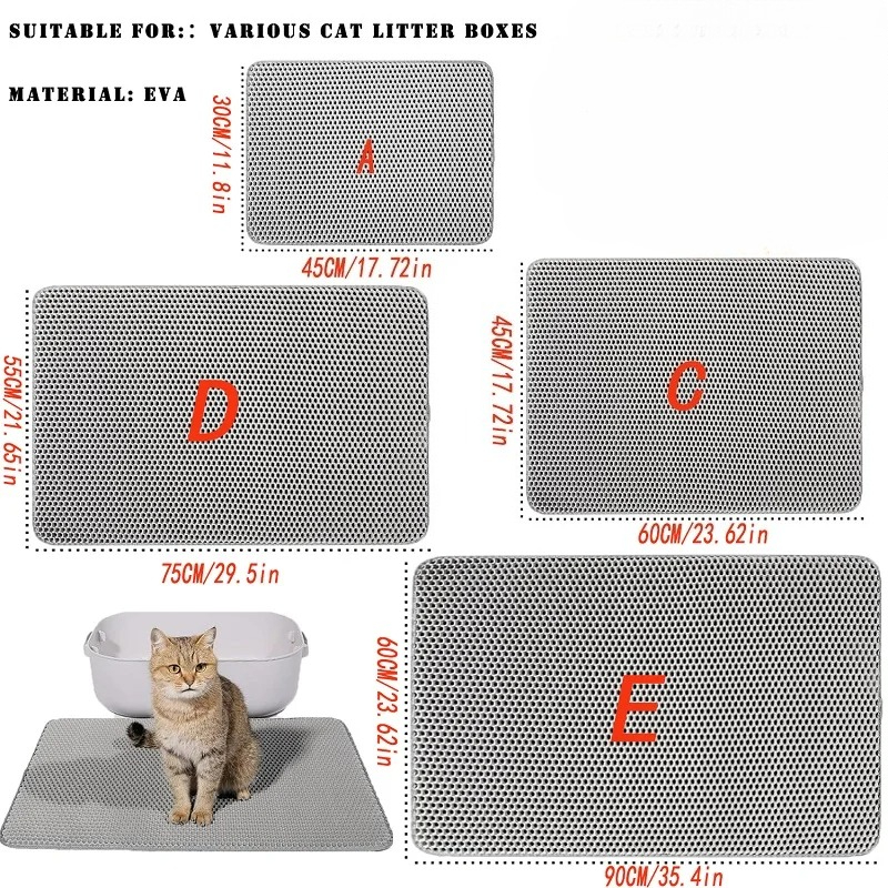 Large Size Cat Litter Mat Wate - Cat Litter Mat Double Layer Waterproof 评论和价格
