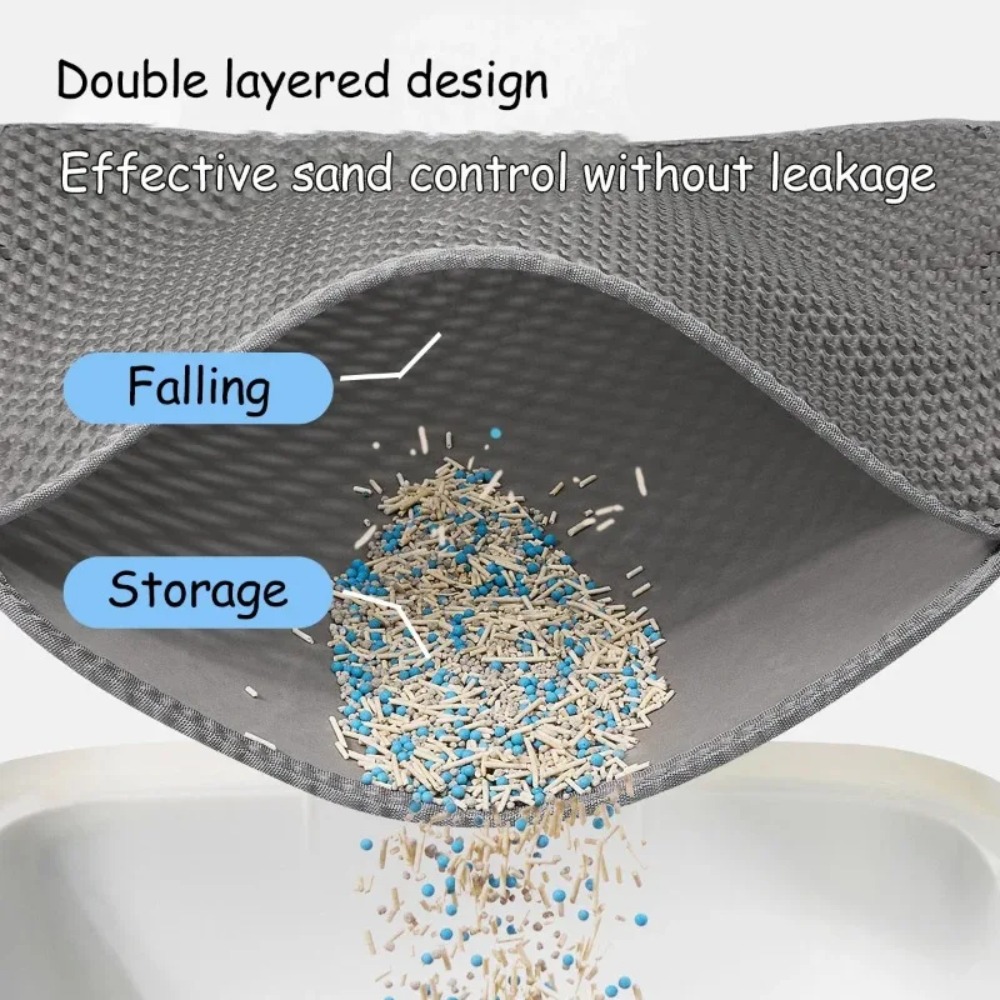 Large Cat Litter Mat with Adva - Cat Litter Mat Double Layer Waterproof 评论和价格