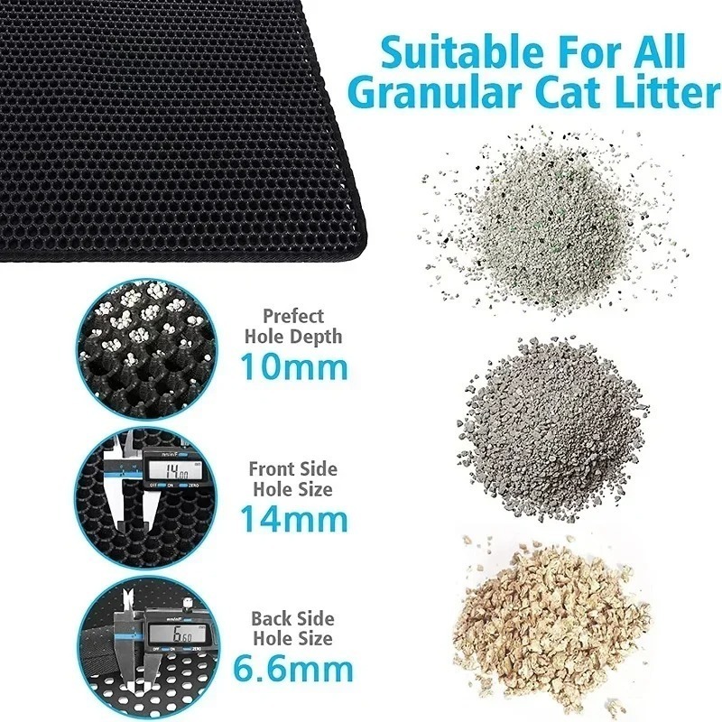 Cat Litter Box Mat Waterproof  - Cat Litter Mat Double Layer Waterproof 评论和价格