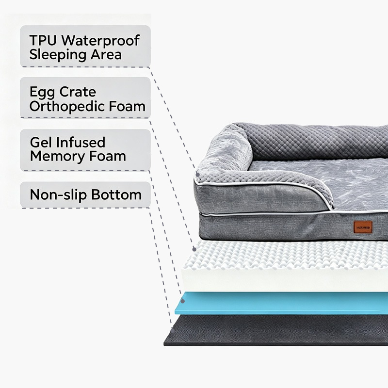 Orthopedic Dog Bed with Memory - Orthopedic Memory Foam Dog Bed Washable 评论和价格