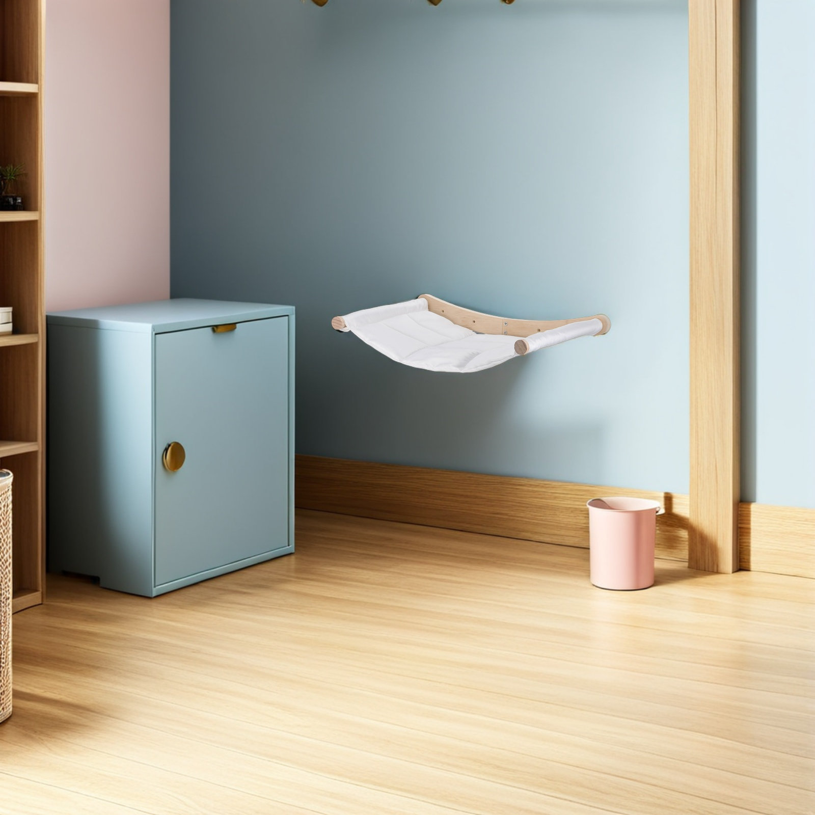 Cat Hammock Wall Mounted Float - Cat Wall Climbing Shelves Hammock Wooden 评论和价格