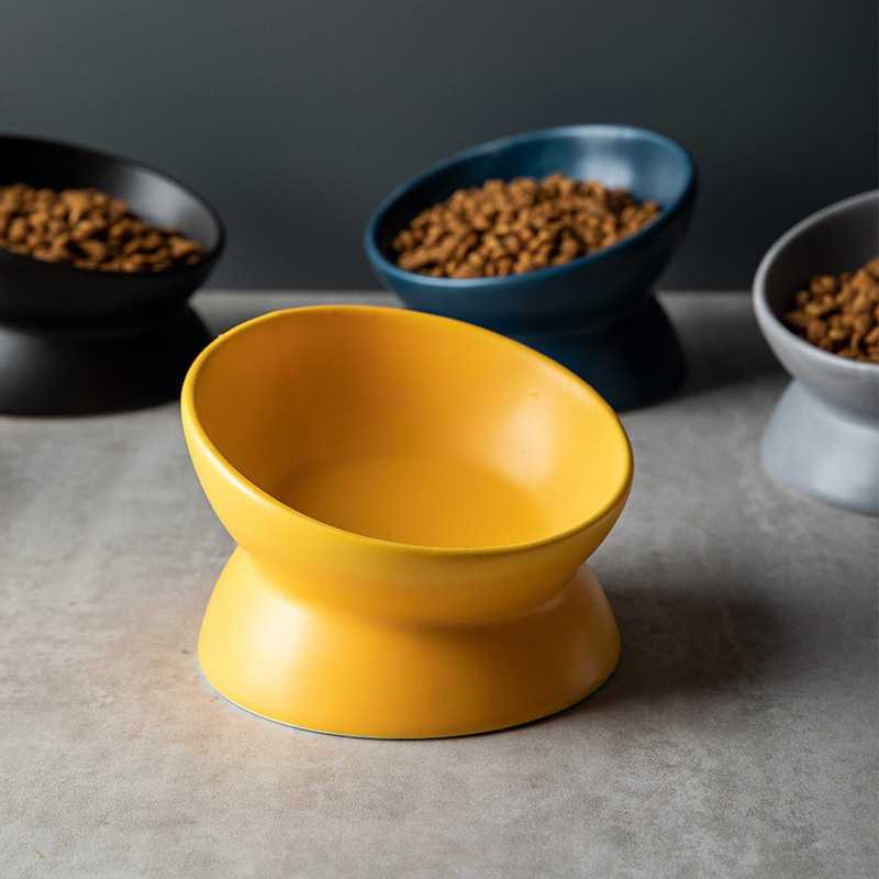 Elevated Cat Bowls Small Dog 1 - Elevated Ceramic Cat Bowls Tilted Food 评论和价格