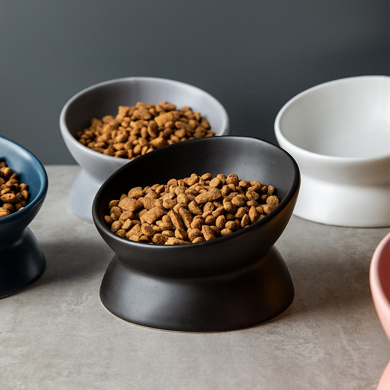 Elevated Cat Bowls Small Dog 1 - Elevated Ceramic Cat Bowls Tilted Food 评论和价格