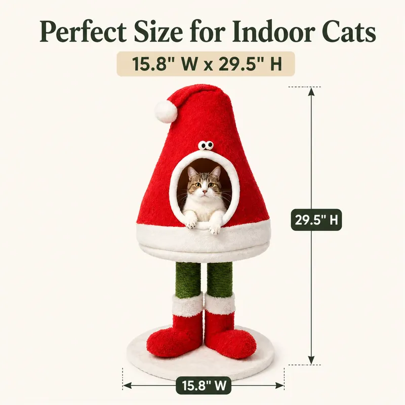 Custom Indoor Christmas Cat Tr - Cat Scratching Post Sisal Tree Tower 评论和价格