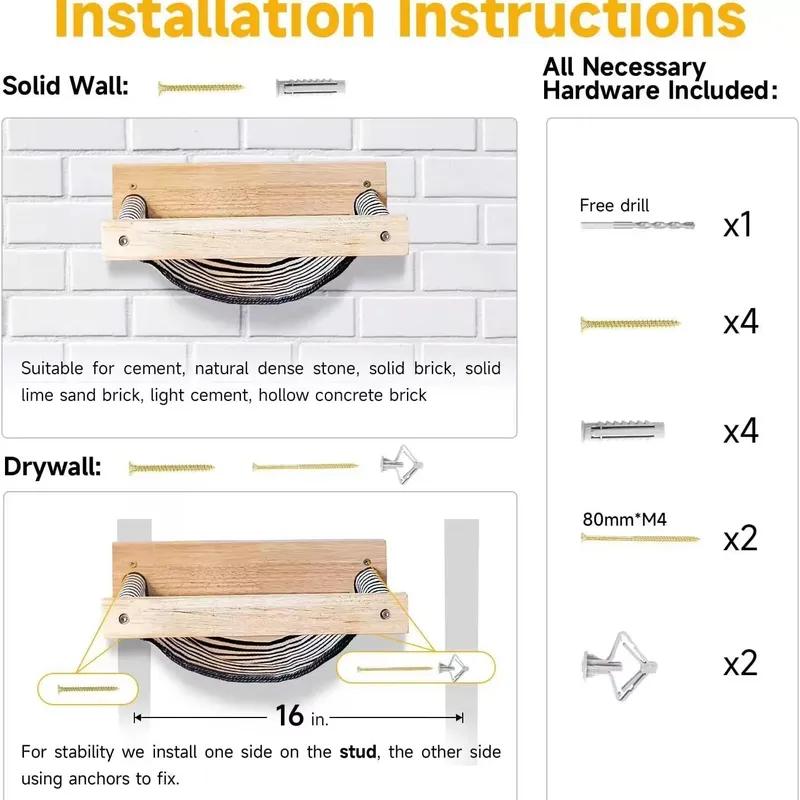 Modern Wooden Cat Hammock Wall - Cat Wall Climbing Shelves Hammock Wooden 评论和价格