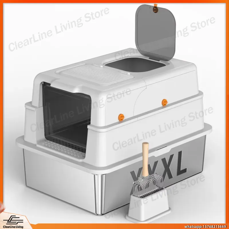 65L Large Capacity Smart Autom - Smart Cat Litter Box Wifi App Control 评论和价格