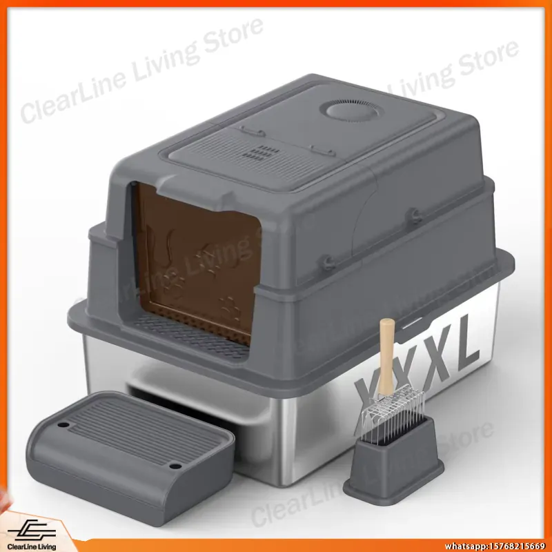 65L Large Capacity Smart Autom - Smart Cat Litter Box Wifi App Control 评论和价格