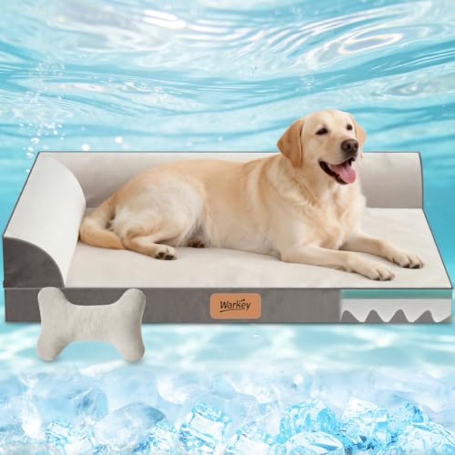 Dog Bed with Cooling Gel Memor - Orthopedic Memory Foam Dog Bed Washable 评论和价格