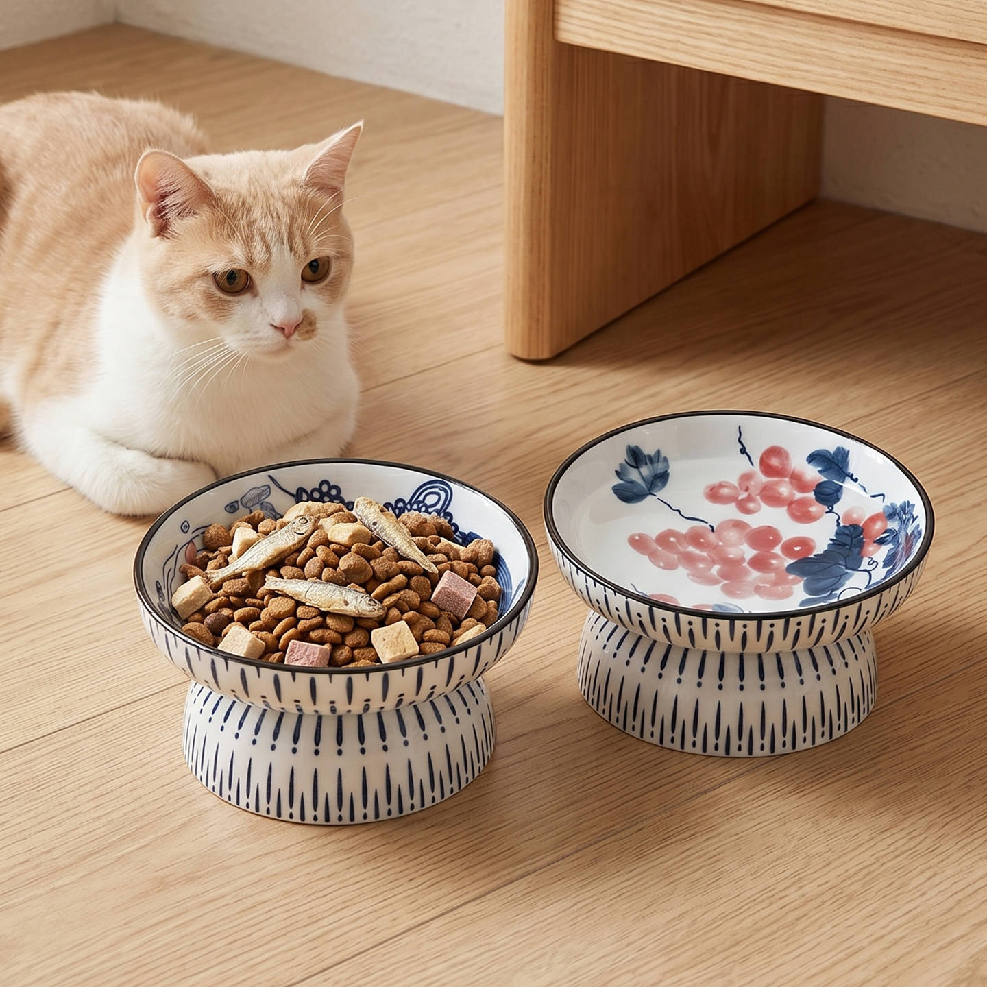 Cute Tilted Elevated Ceramic P - Elevated Ceramic Cat Bowls Tilted Food 评论和价格