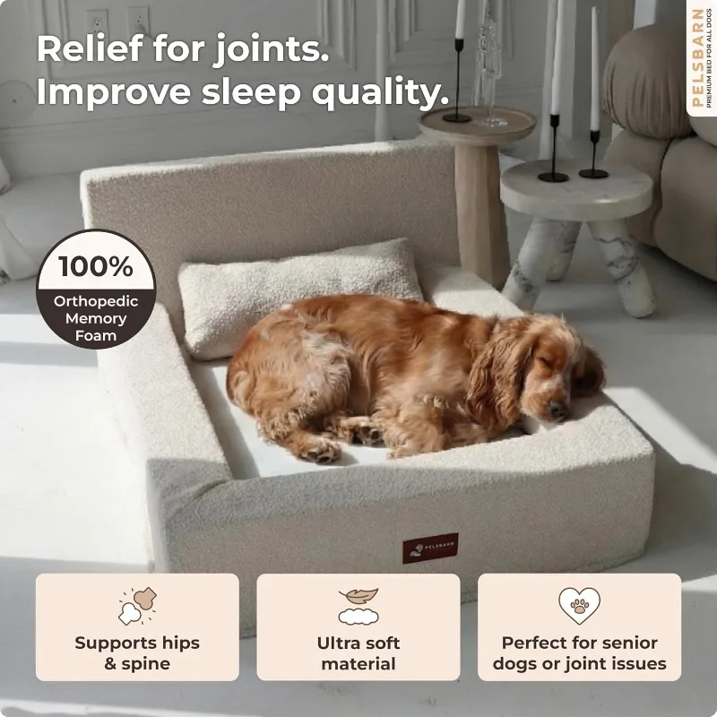 Pelsbarn Real Orthopedic Dog B - Orthopedic Memory Foam Dog Bed Washable 评论和价格