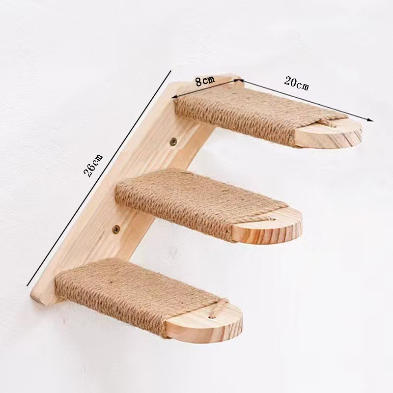 Cat Tree Wall Mounted Shelves  - Cat Wall Climbing Shelves Hammock Wooden 评论和价格