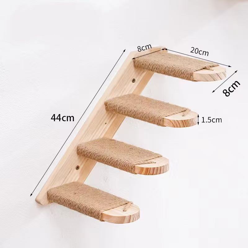 Cat Tree Wall Mounted Shelves  - Cat Wall Climbing Shelves Hammock Wooden 评论和价格