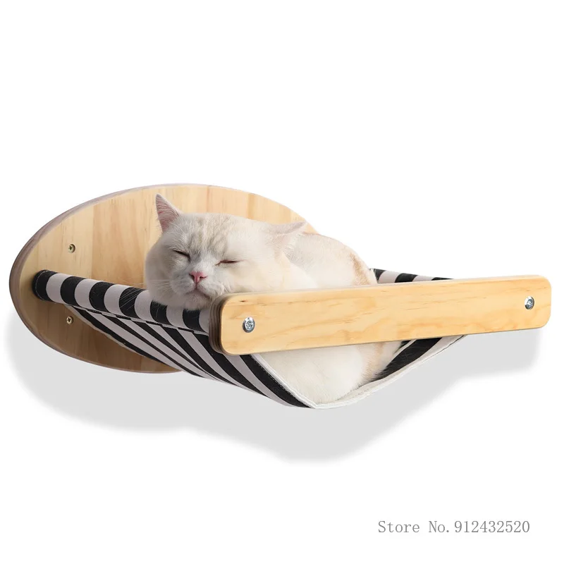 Wall-Mounted Cat Hammock Bed,  - Cat Wall Climbing Shelves Hammock Wooden 评论和价格