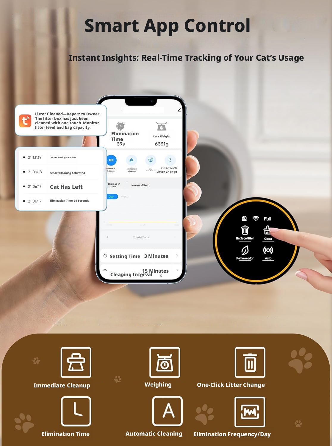 ChongxinIOT 65l Large Smart Se - Smart Cat Litter Box Wifi App Control 评论和价格