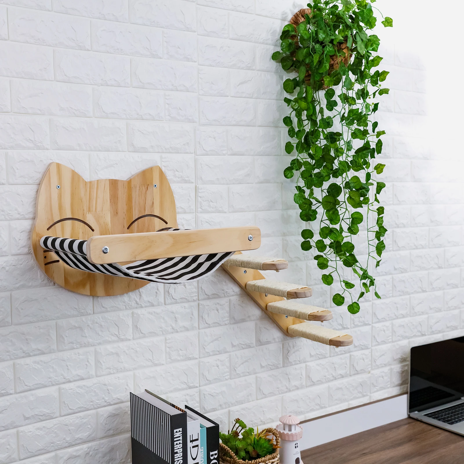 Wall-mounted Cat Hammock Bed P - Cat Wall Climbing Shelves Hammock Wooden 评论和价格