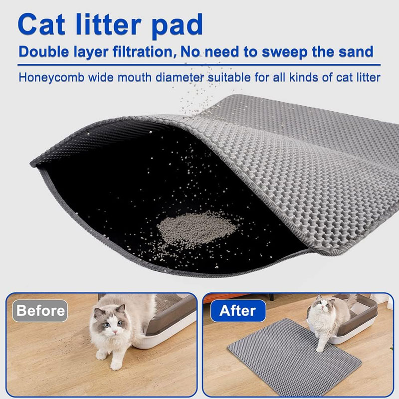 Pet Cat Litter Mat Waterproof  - Cat Litter Mat Double Layer Waterproof 评论和价格
