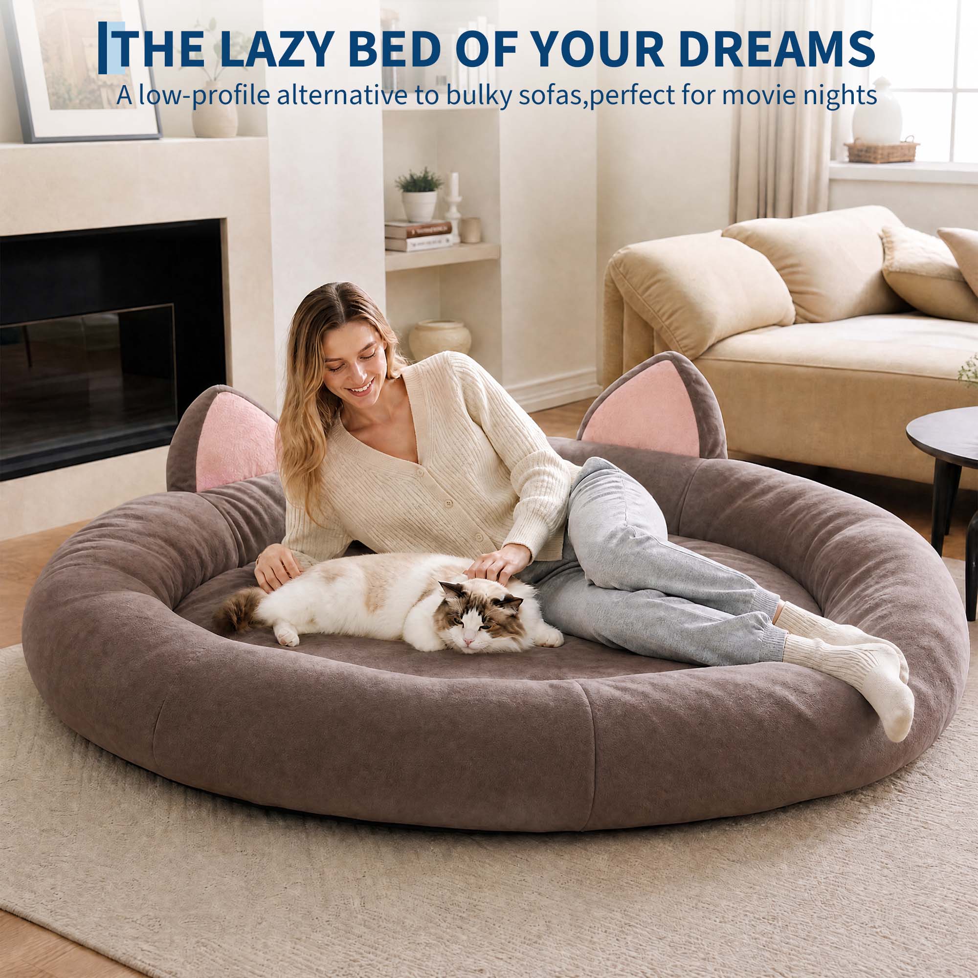 XXL Round Dog Bed 9.8
