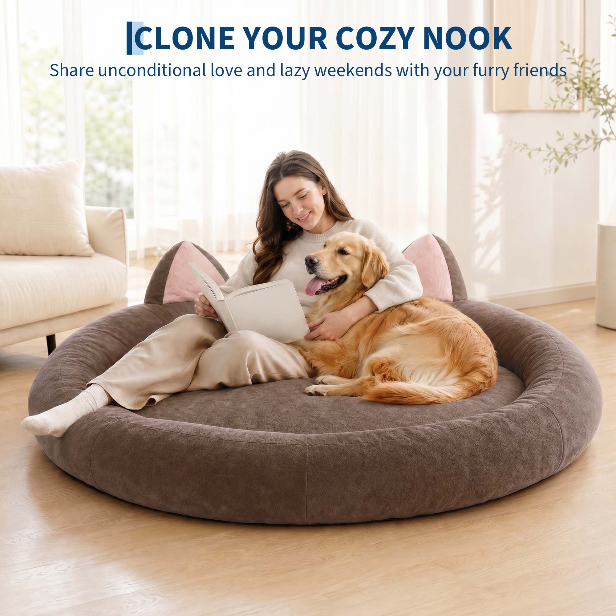 XXL Round Dog Bed 9.8